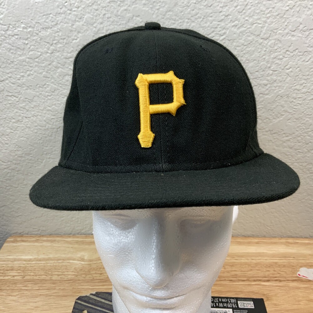 Pittsburgh Pirates Hat Mens Fitted 7 3/8 Black New Era 59Fifty MLB Baseball Cap